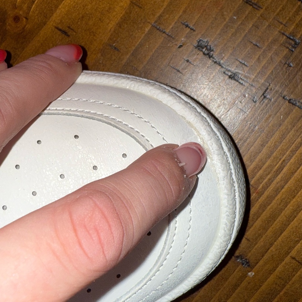 Shu Shop Pink Star Sneakers White Leather Low Top Euro Y2K Street- Size 10 - Picture 7 of 7